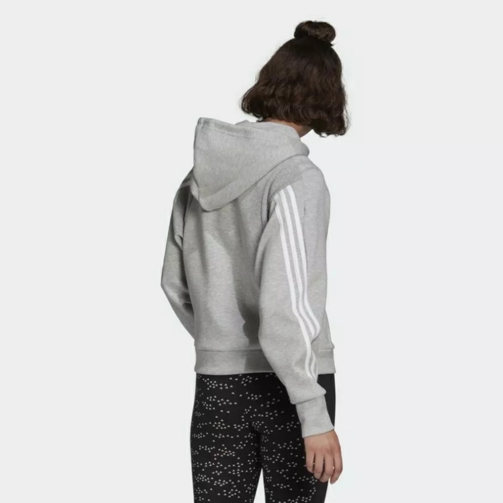 NWT adidas 3-Stripes Full-Zip Hoodie Women's Sz L